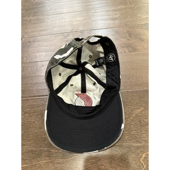 47 Brand Mens Camo NBA Portland TrailBlazers Adjustable Strapback Hat Cap - Picture 6 of 8